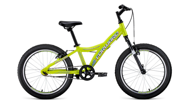 велосипед FORWARD COMANCHE 20 1.0 (20" 1 ск. рост 10.5") 2019-2020, желтый/белый