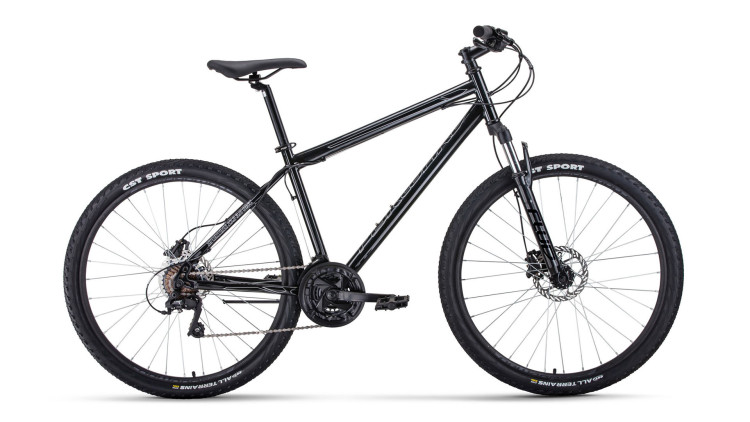 велосипед FORWARD SPORTING 27,5 3.0 disc (27,5" 21 ск. рост 17") 2019-2020, черный