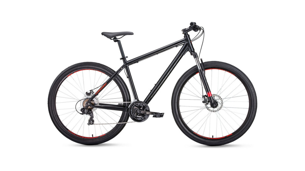 велосипед FORWARD APACHE 27,5 2.0 disc (27,5" 21 ск. рост 17") 2019-2020, черный мат.