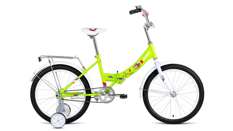 велосипед ALTAIR CITY KIDS 20 Compact (20" 1 ск. рост 13" скл.) 2019-2020, зеленый
