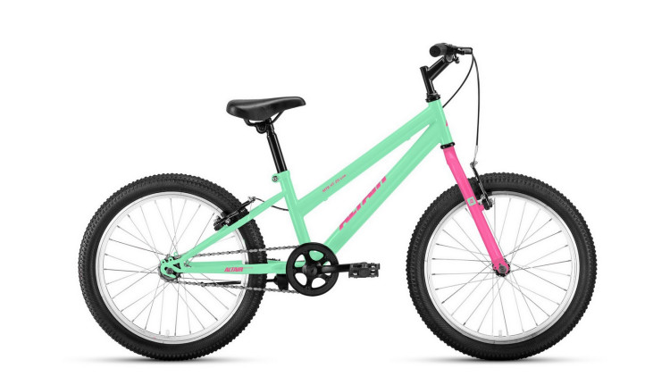 Велосипед ALTAIR MTB HT 20 low (20" 1 ск. рост 10.5") 2020-2021, мятный/розовый