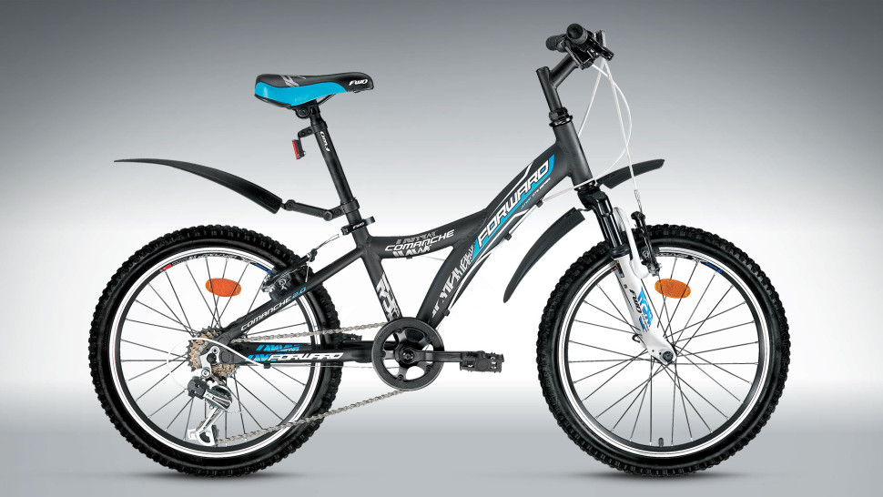 велосипед FORWARD COMANCHE 2.0 алюм. мужской дизайн (20'' 6ск) черный мат.