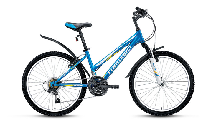 велосипед FORWARD TITAN 2.0 low (24" 18ск) синий 2018