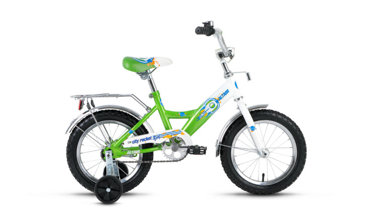 велосипед ALTAIR City boy 14 (14'' 1ск) белый / зеленый