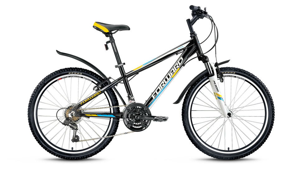 велосипед FORWARD TWISTER 1.0 алюм. (24" 18ск) черный