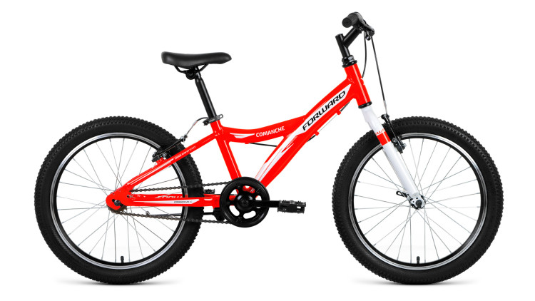 велосипед FORWARD COMANCHE 20 1.0 (20" 1 ск. рост 10.5") красный/белый 2019