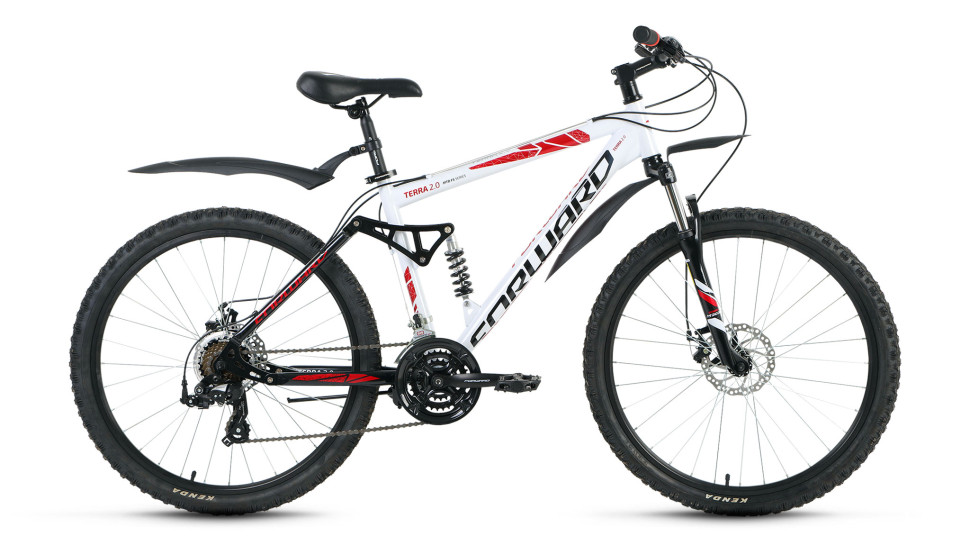 велосипед FORWARD TERRA 2.0 disc (26" 21ск рост 18'') белый / черный