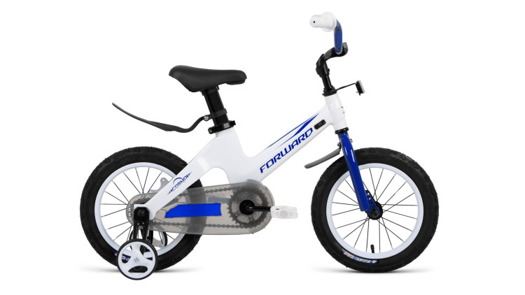 Велосипед FORWARD COSMO 14 (14" 1 ск.) 2020-2021, белый, 1BKW1K7B1008