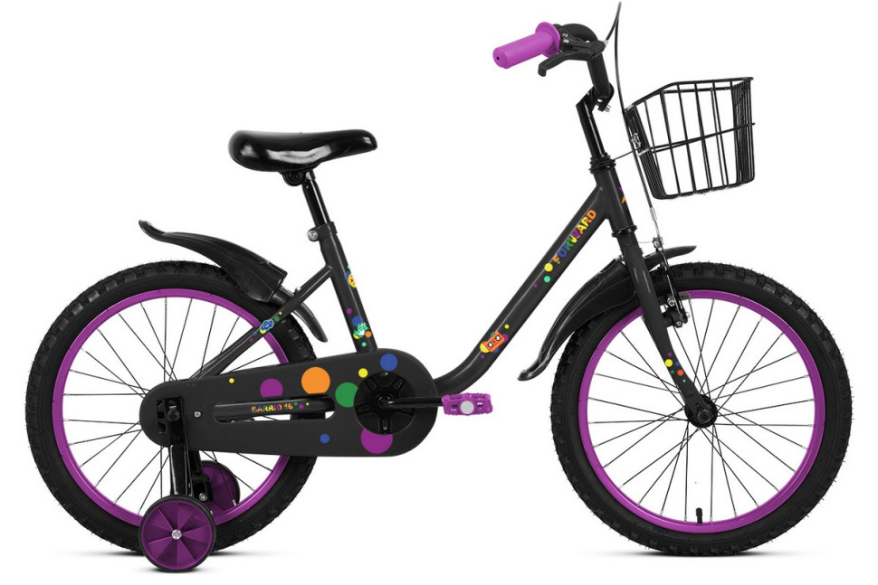 Велосипед FORWARD BARRIO 16 (16" 1 ск.) 2023, черный QR