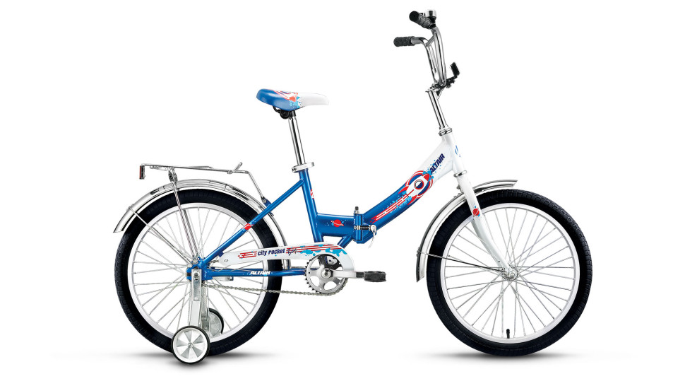 велосипед ALTAIR City boy 20 Compact скл. (20" 1ск) белый / синий