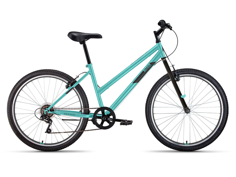 Велосипед ALTAIR MTB HT 26 low (26" 6 ск. рост. 15") 2022, мятный/черный