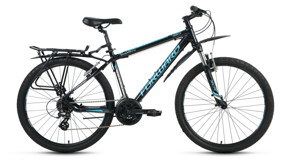 велосипед FORWARD YUKON 1.0 алюм. (26" 24ск рост 19") черный
