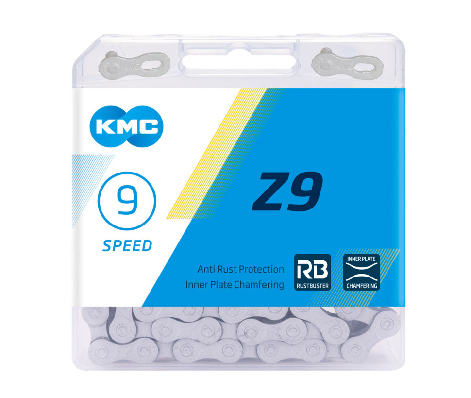 Цепь Z9 KMC 1/2"x11/128" 116 звеньев, для 9 скор., с замком CL566R
