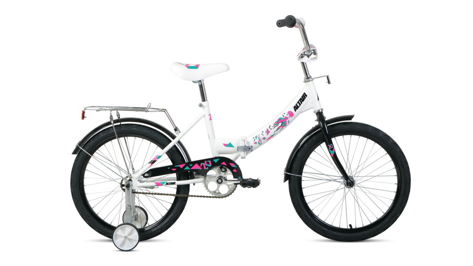Велосипед ALTAIR CITY KIDS 20 Compact (20" 1 ск. рост 13" скл.) 2020-2021,белый / серый