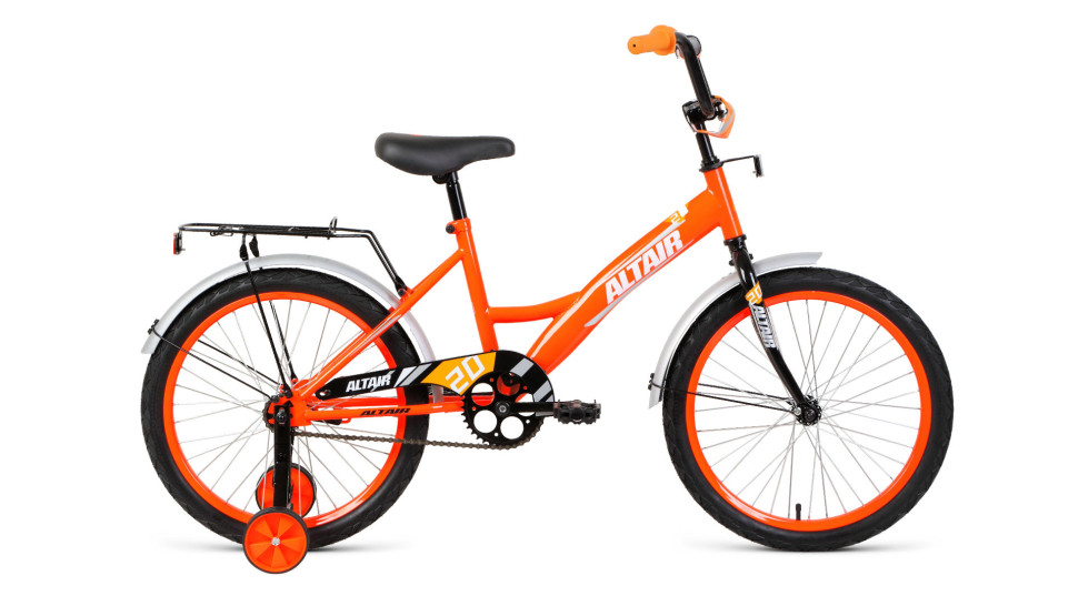 Велосипед ALTAIR KIDS 20 (20" 1 ск. рост 13") 2020-2021, ярко-оранжевый/белый