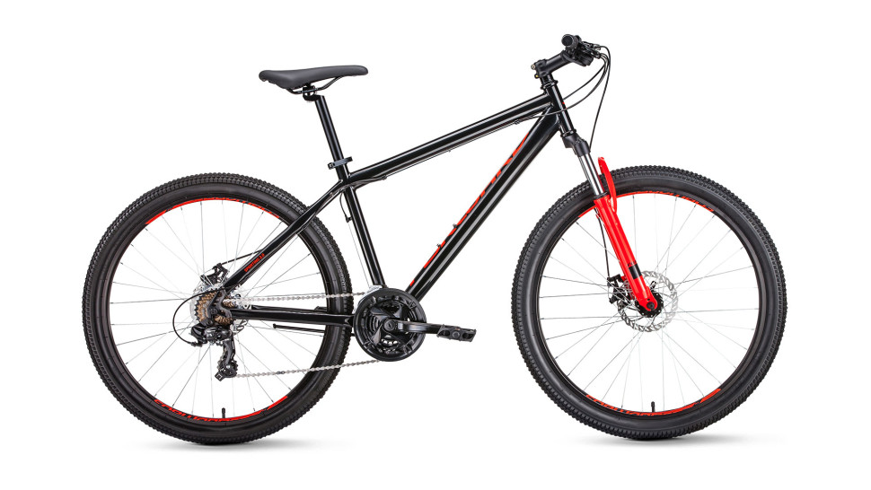 велосипед FORWARD SPORTING 27,5 2.0 disc (27,5" 21 ск. рост 19") черный 2019