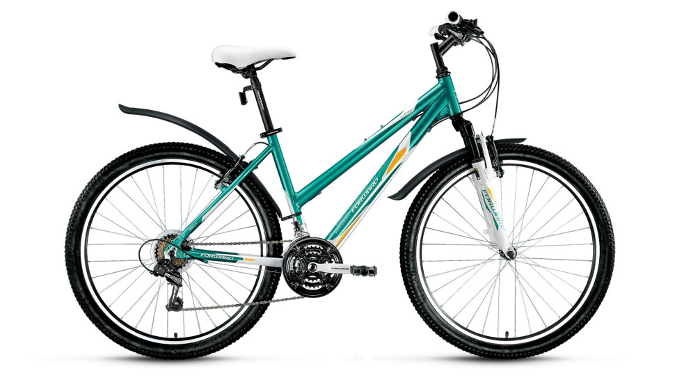 велосипед FORWARD JADE 1.0 алюм. (26'' 18ск рост 15'') бирюзовый/белый 2016