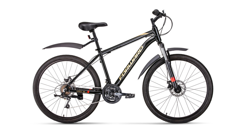велосипед FORWARD HARDI 26 2.0 disc (26" 21ск рост 17'') черный 2019