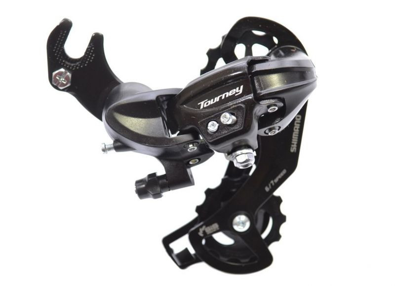 Переключатель задний, RD-TY500, TOURNEY, 6/7 ск.,подвод - прямой, под ось SHIMANO