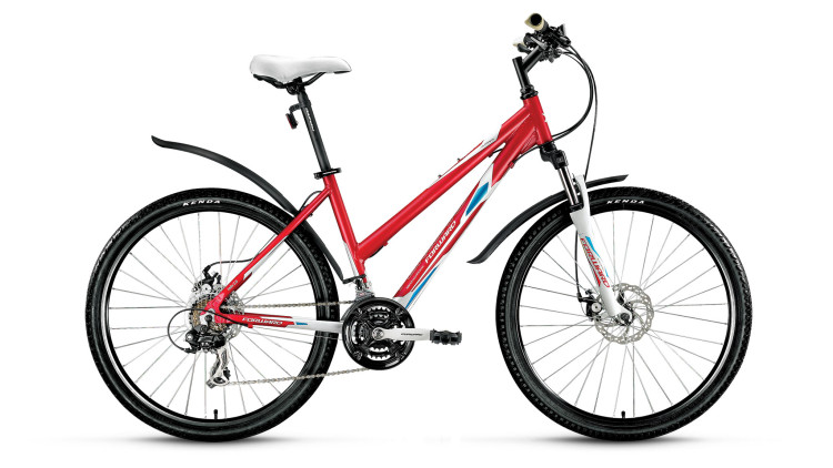 велосипед FORWARD JADE 2.0 disc алюм. (26" 21ск рост 17") красный/белый мат.