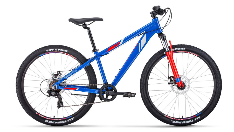 велосипед FORWARD TORONTO 26 2.0 disc (26" 7 ск. рост 14") 2019-2020, синий