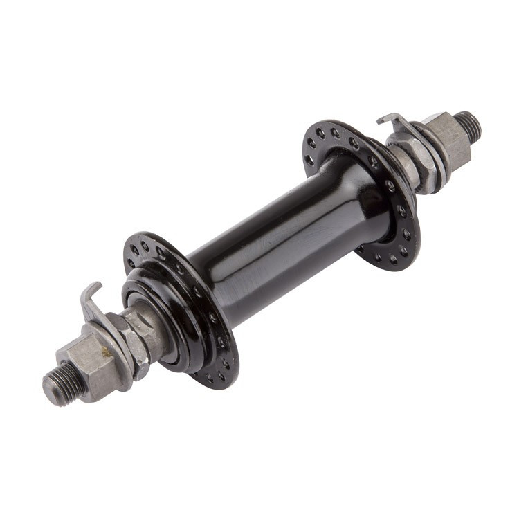 Втулка передняя SF-HB03F 36H 3/8", гайки, стальная чёрная