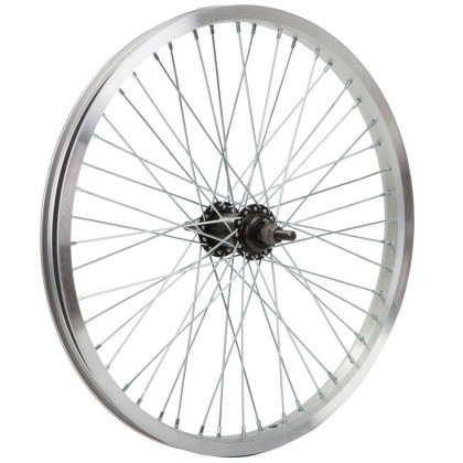 Колесо 20" переднее для BMX, двойной алюм.обод 36 отв, втулка SF-A45Fсталь ., гайка 10мм ось
