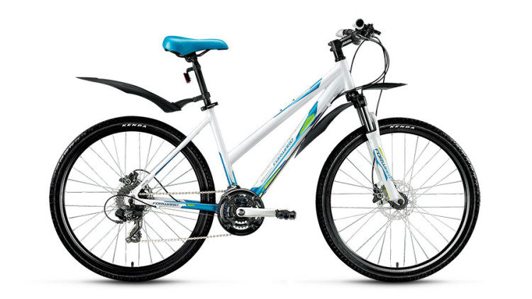 велосипед FORWARD JADE 3.0 disc алюм. (26" 24ск рост 15'') синий / белый 2016