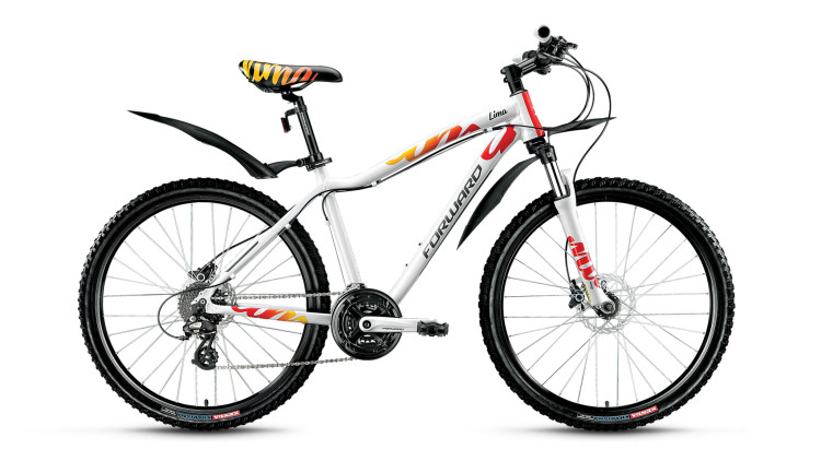 велосипед FORWARD LIMA 3.0 disc алюм. (26'' 24ск рост 17") белый 2016