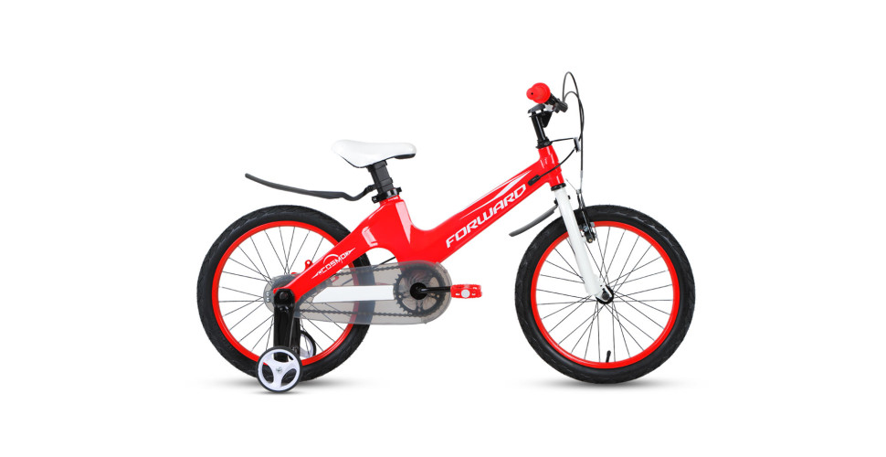 Велосипед FORWARD COSMO 16 2.0 (16" 1 ск.) 2020-2021, красный, 1BKW1K7C1008