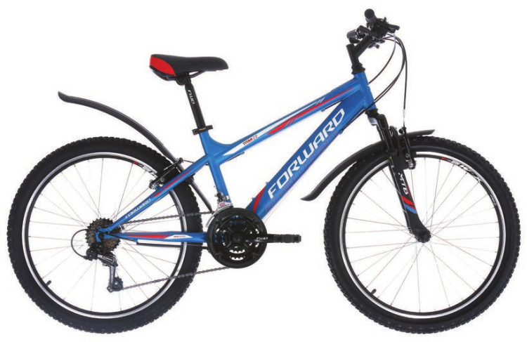 велосипед FORWARD TITAN 2.1 (24" 18ск) синий матовый 2018