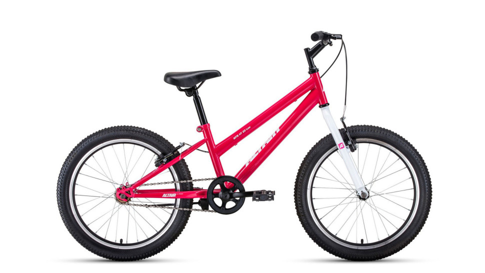 велосипед ALTAIR MTB HT 20 low (20" 1 ск. рост 10.5") 2019-2020, розовый/белый