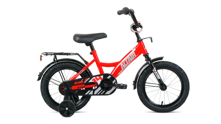 Велосипед ALTAIR KIDS 14 (14" 1 ск.) 2020-2021, красный/серебристый