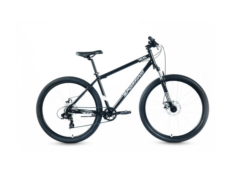 Велосипед FORWARD SPORTING SX 29 (8ск., 19") 2025, черный/серебристый