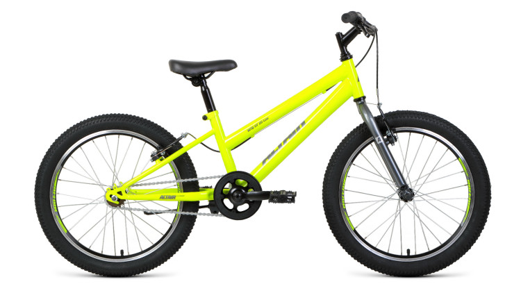 велосипед ALTAIR MTB HT 20 low (20" 1 ск. рост 10.5") 2019-2020, светло-зеленый/серый
