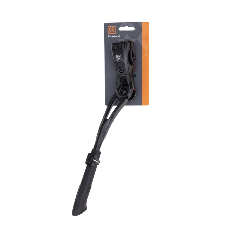Подножка AXXY Kick2, 24"-29", задняя, алюминий, 1 точка крепления, черный
