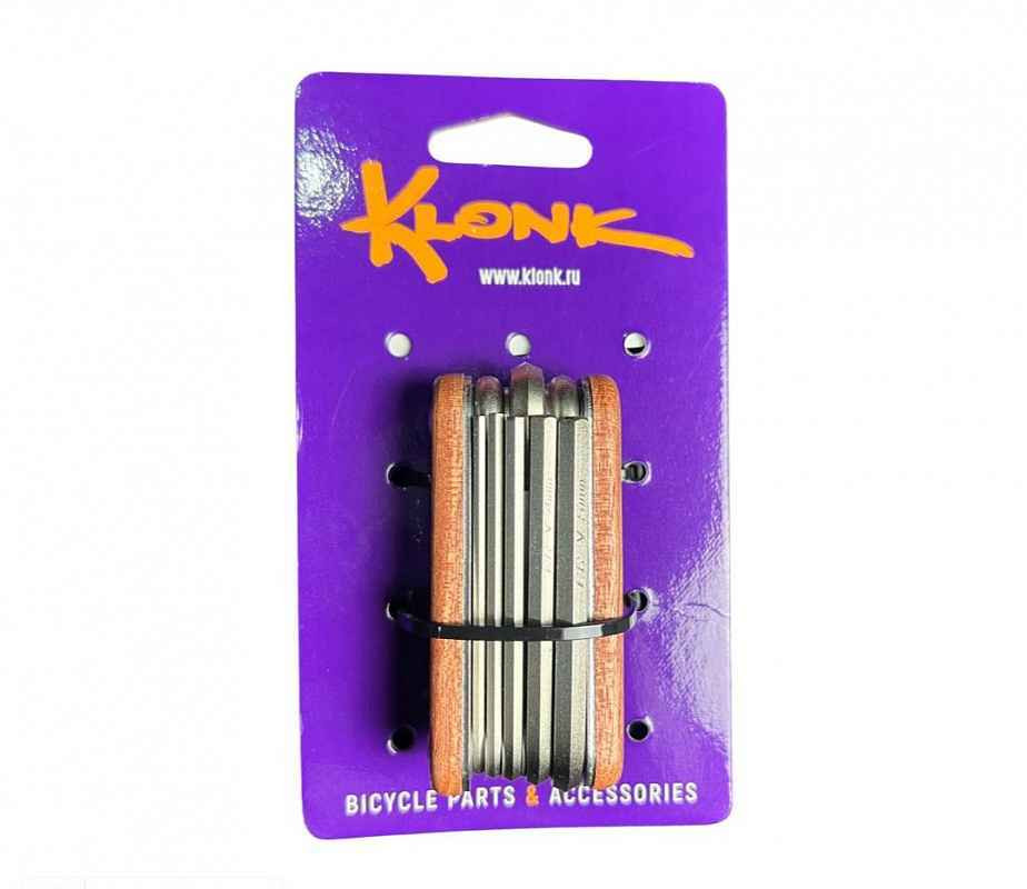 Ключ многофункциональный, Мультитул, Woody, 8 в 1 (2/2.5/3/4/5/6mm/PH2/flat), KLONK, 10530