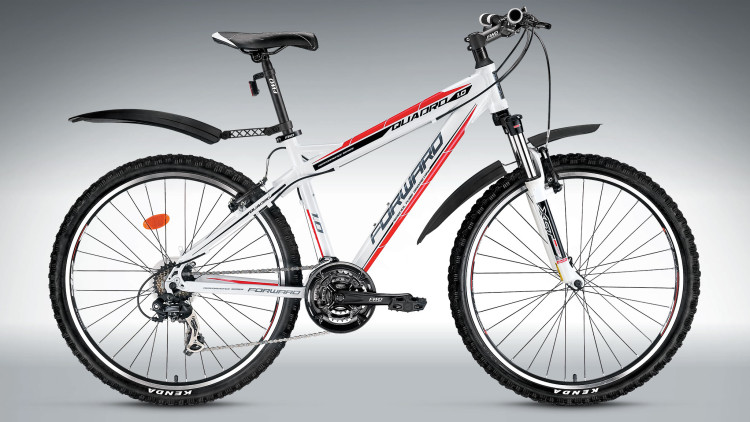 велосипед FORWARD QUADRO 1.0 алюм. (26"" 21ск рост 17'') белый