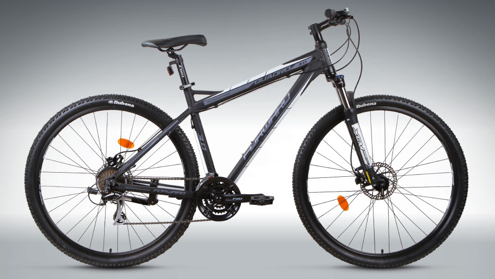 велосипед FORWARD QUADRO 3.0 29 disc алюм. (29 21ск рост 17) черный мат.
