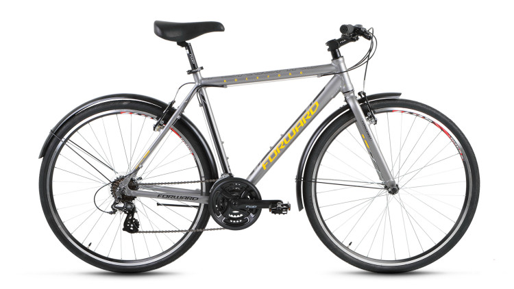 велосипед FORWARD ROCKFORD 1.0 (28" 21ск.) 500 мм серый матовый