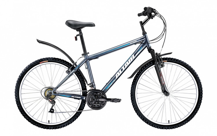 велосипед ALTAIR MTB HT 26 (26" 18ск рост 17'') серый