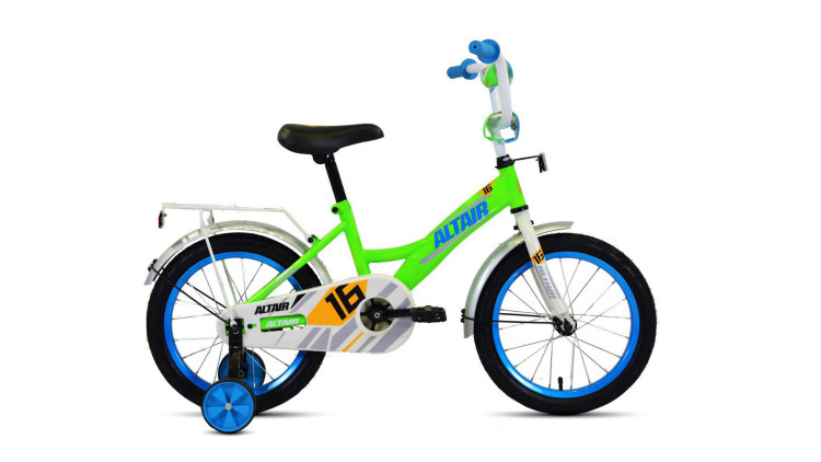 велосипед ALTAIR KIDS 18 (18" 1 ск.) 2019-2020, ярко-зеленый/синий