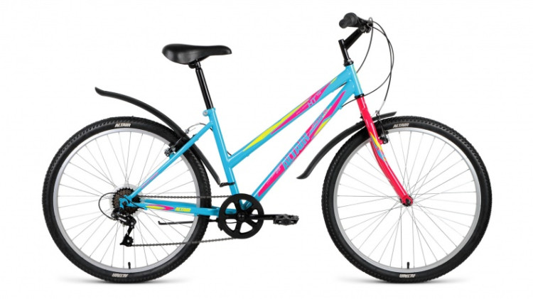 велосипед ALTAIR MTB HT 26 1.0 Lady (26" 6 ск. рост 15") бирюзовый 2019