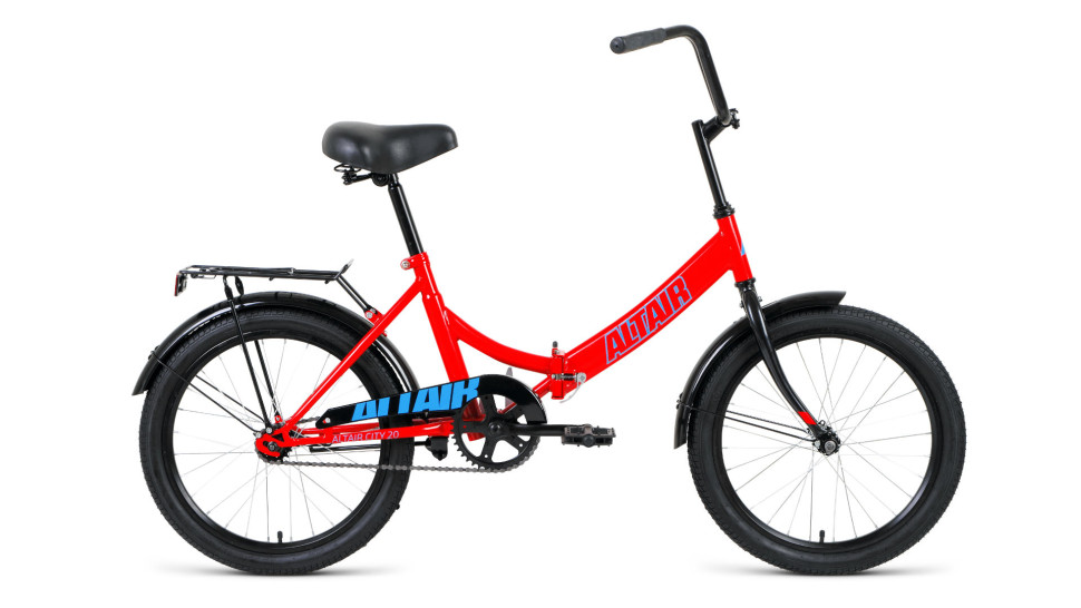 велосипед ALTAIR CITY 20 (20" 1 ск. рост 14" скл.) 2019-2020, красный/голубой