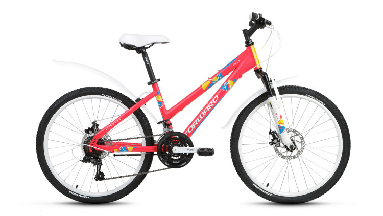 велосипед FORWARD IRIS 24 2.0 disc (24" 18 ск. рост 13") розовый матовый 2019