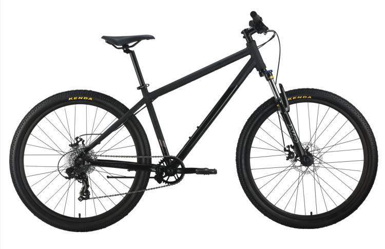 Велосипед FORWARD APACHE 27,5 2.0 D (27.5" 8 ск. рост. 17") 2024, черный-мат/черный QR