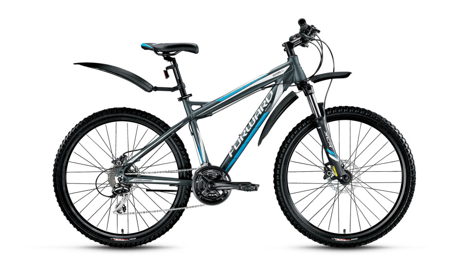 велосипед FORWARD QUADRO 3.0 disc алюм. (26"" 24ск рост 19'') серый мат.