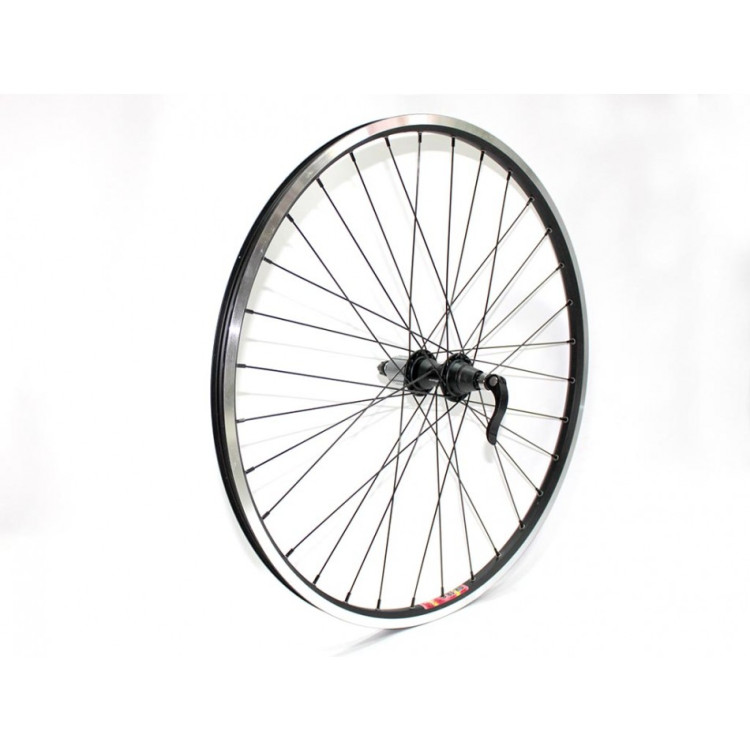 Колесо в сборе 26", заднее, обод двухстеночный XTB26, втулка JOY TECH, 32H, под кассету и V-Brake, WEINMANN