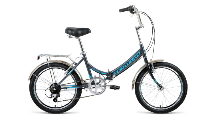 велосипед FORWARD ARSENAL 20 2.0 (20" 6 ск. рост 14" скл.) 2019-2020, серый/бирюзовый