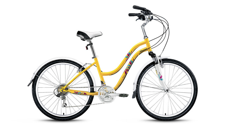 велосипед FORWARD EVIA 2.0 (26" 21ск) желтый